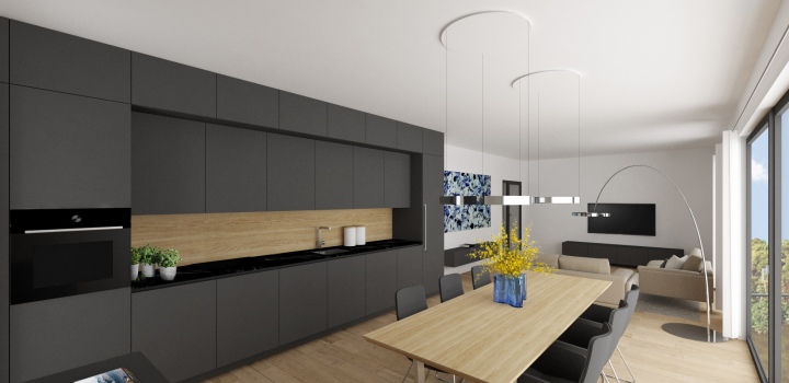 Pronájem bytu 4+kk v rezidenci DOCK, Praha 8 –