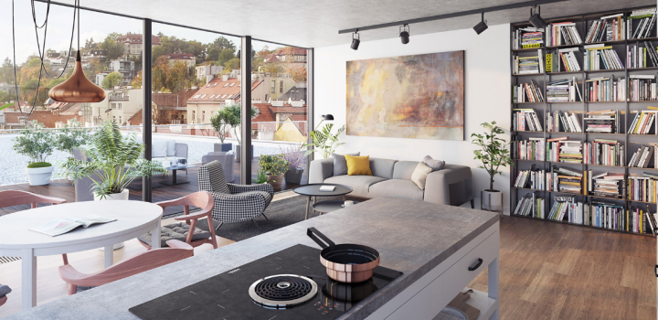 Luxusní byt na prodej Smíchov - Praha 5 - 58m