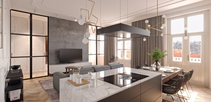 Luxusní byt u Riegrových sadů - 66m