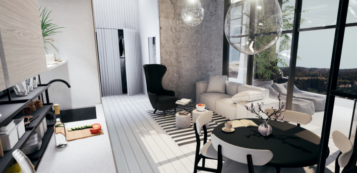 Luxusní loftový byt na Praze 4 - 52m