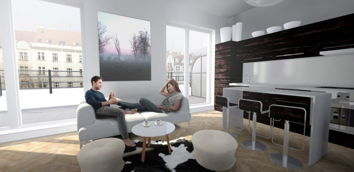 Luxusní byt s balkonem na prodej Vršovice 54m
