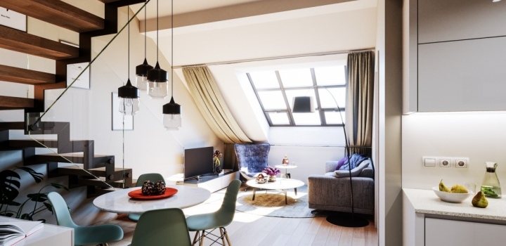 Luxusní mezonetový byt Praha 1 - 96m