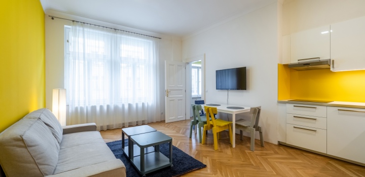 Luxusní byt na pronájem, Praha 7 - 52m