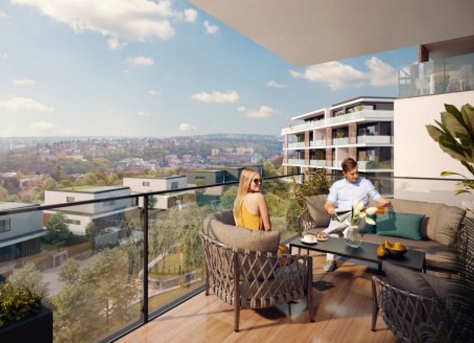 Luxusní byt 2+kk s terasou na prodej, Praha 5 Smíchov - 58m2 0
