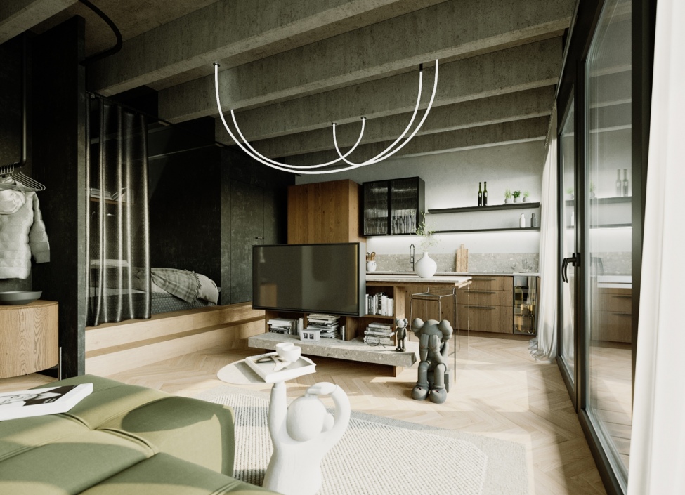 Luxusní loftový byt 3+kk na prodej, Praha 4 - 83 m² 2