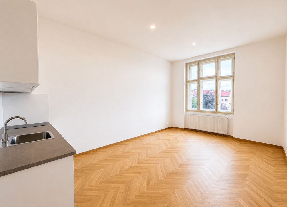 Pronájem bytu 1+kk, Vršovice, Praha 10 - 26 m² - Loutkař 5