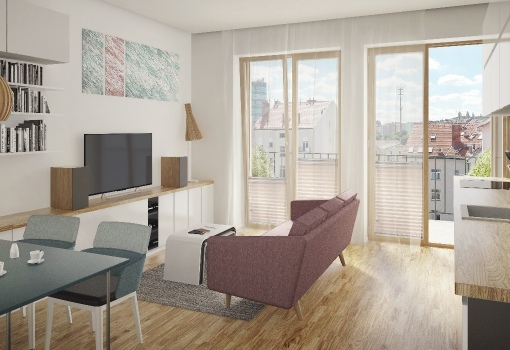 Byt s terasou Praha 8 - 66 m²