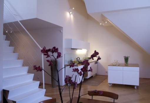 Mezonezový byt na nábřeží Praha 212 m²