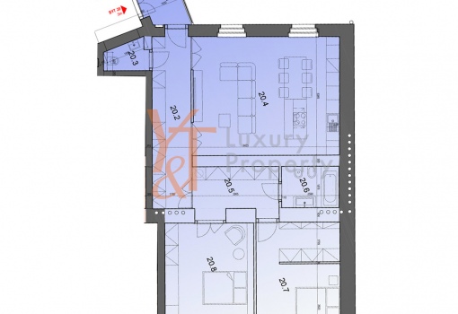 Luxusní byt s terasou 101 m²