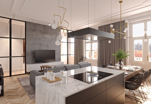 Luxusní byt u Riegrových sadů - 66 m²