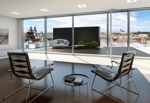 Luxusní byt s výhledem na Pražský hrad 281 m²